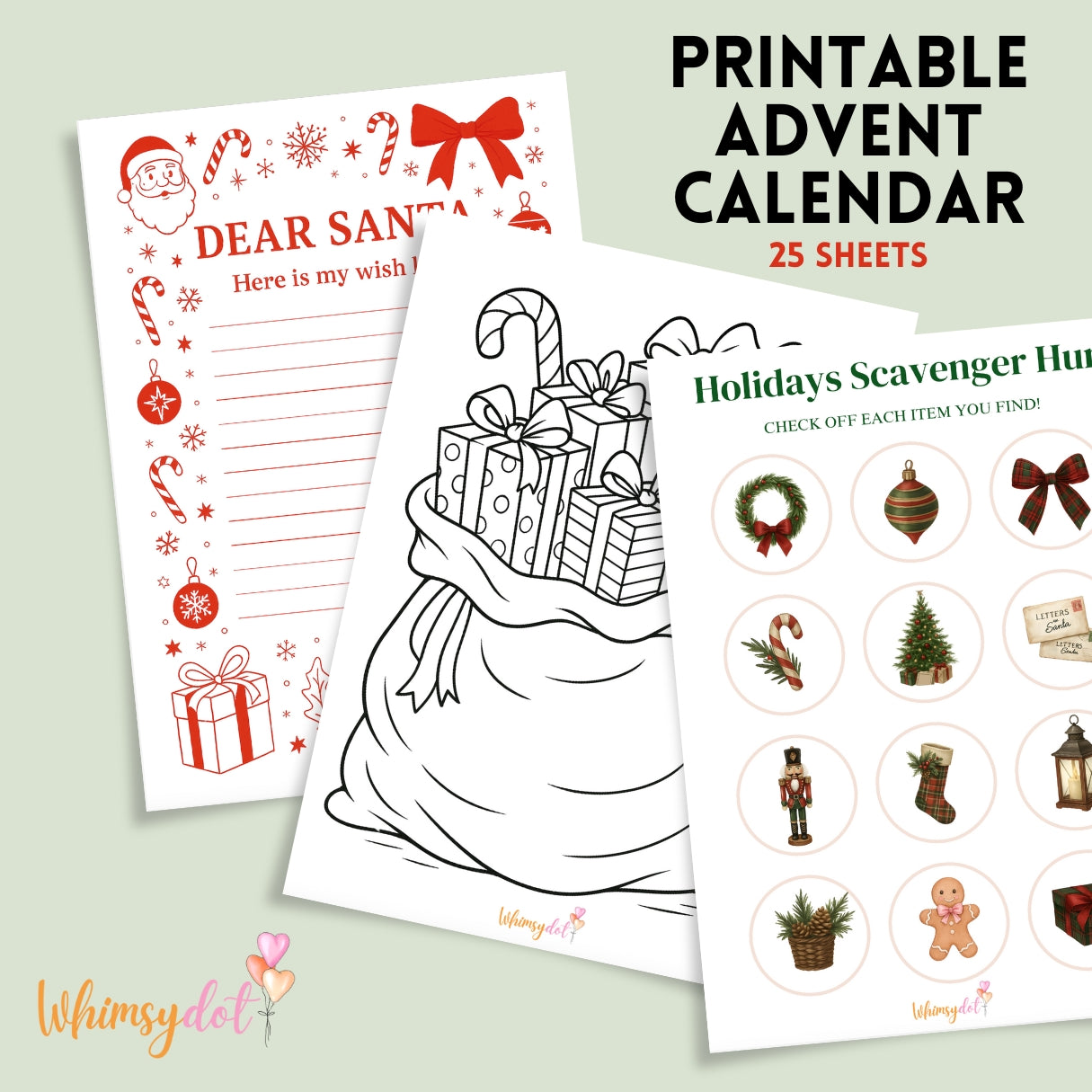 24 Days of Christmas Joy – Printable Advent Calendar
