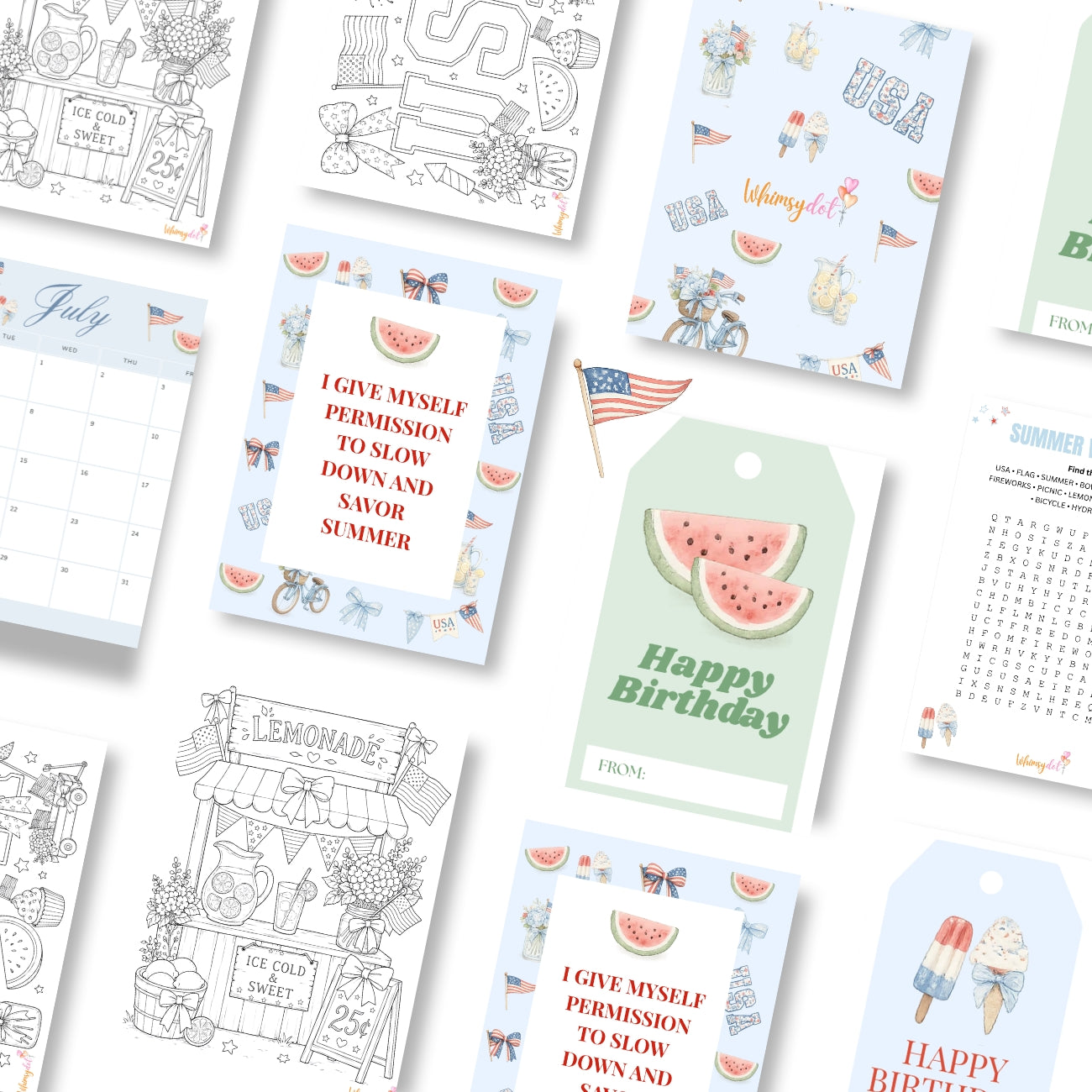July Digital Printables