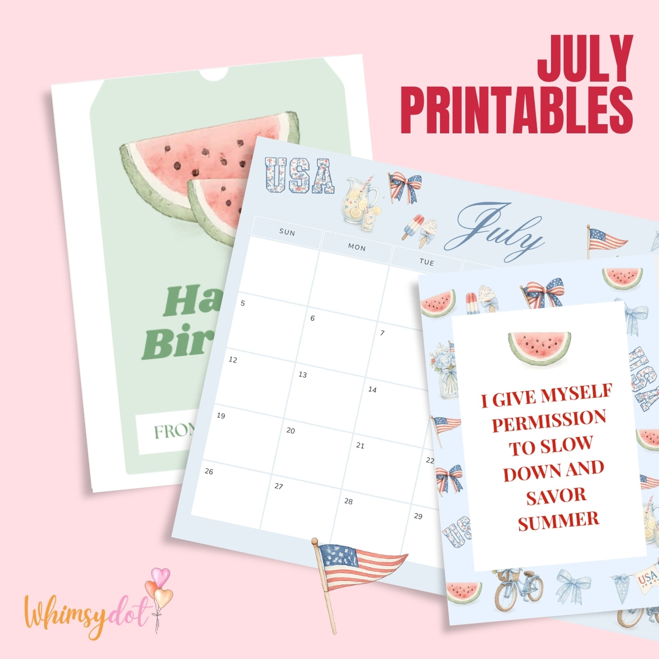 July Digital Printables