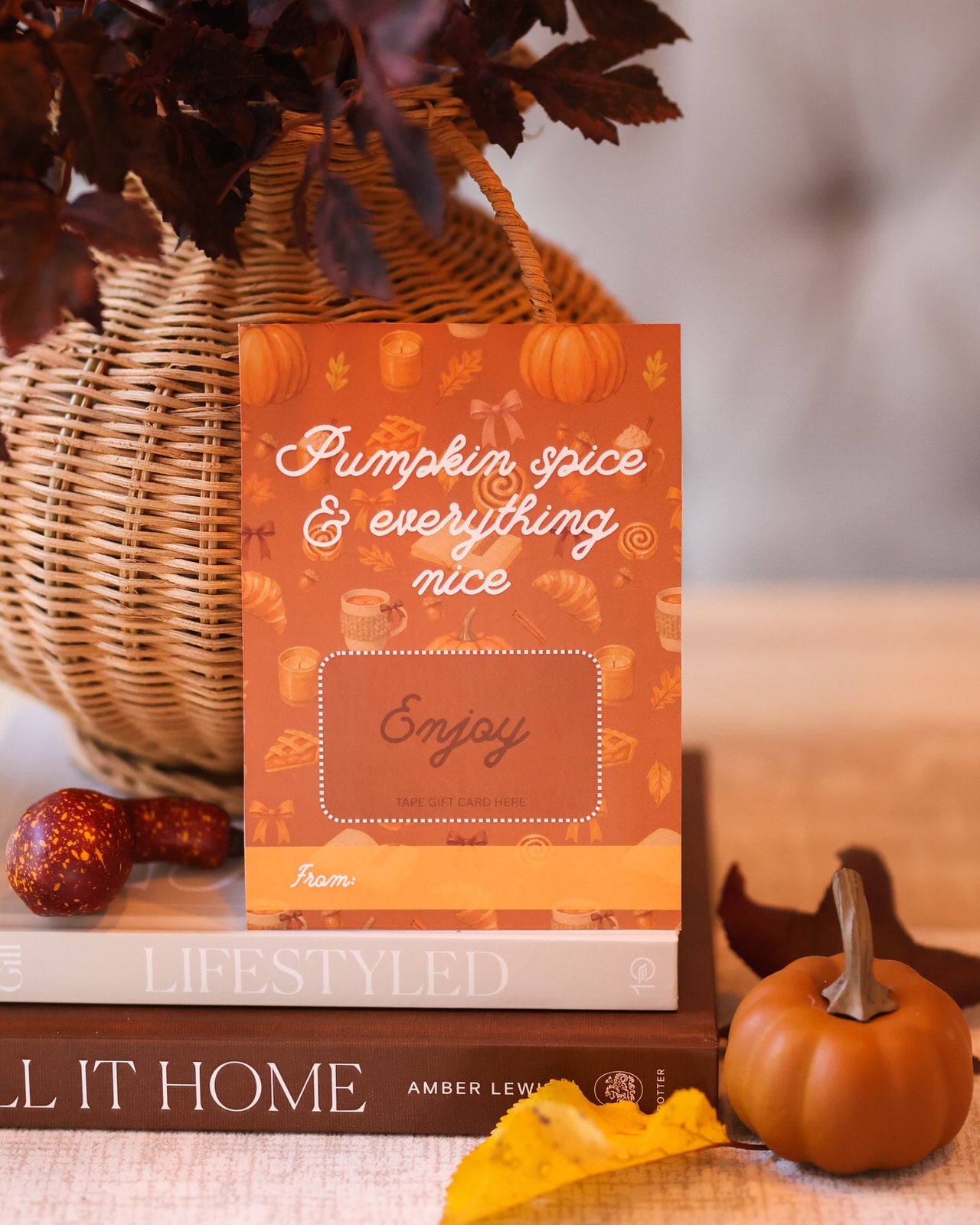 GIFT CARD HOLDER - PUMPKIN & SPICE