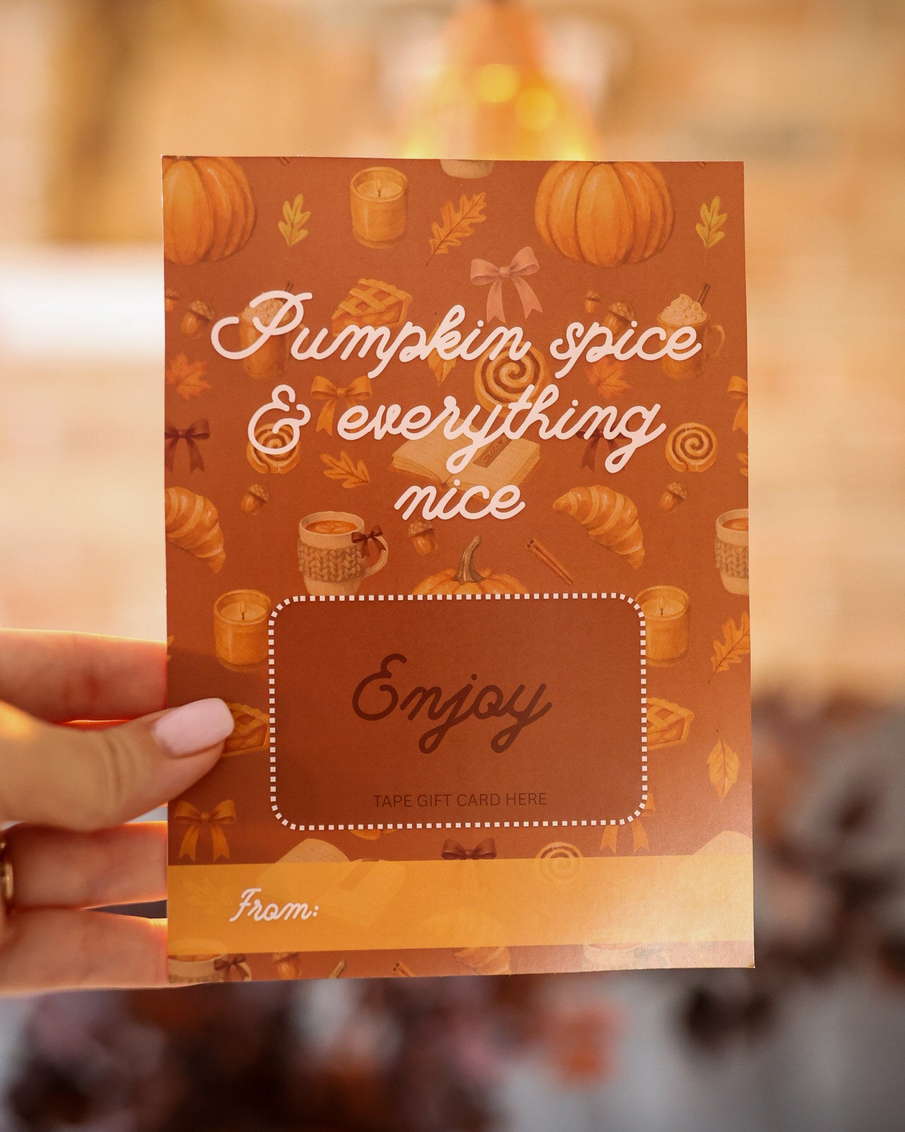 GIFT CARD HOLDER - PUMPKIN & SPICE