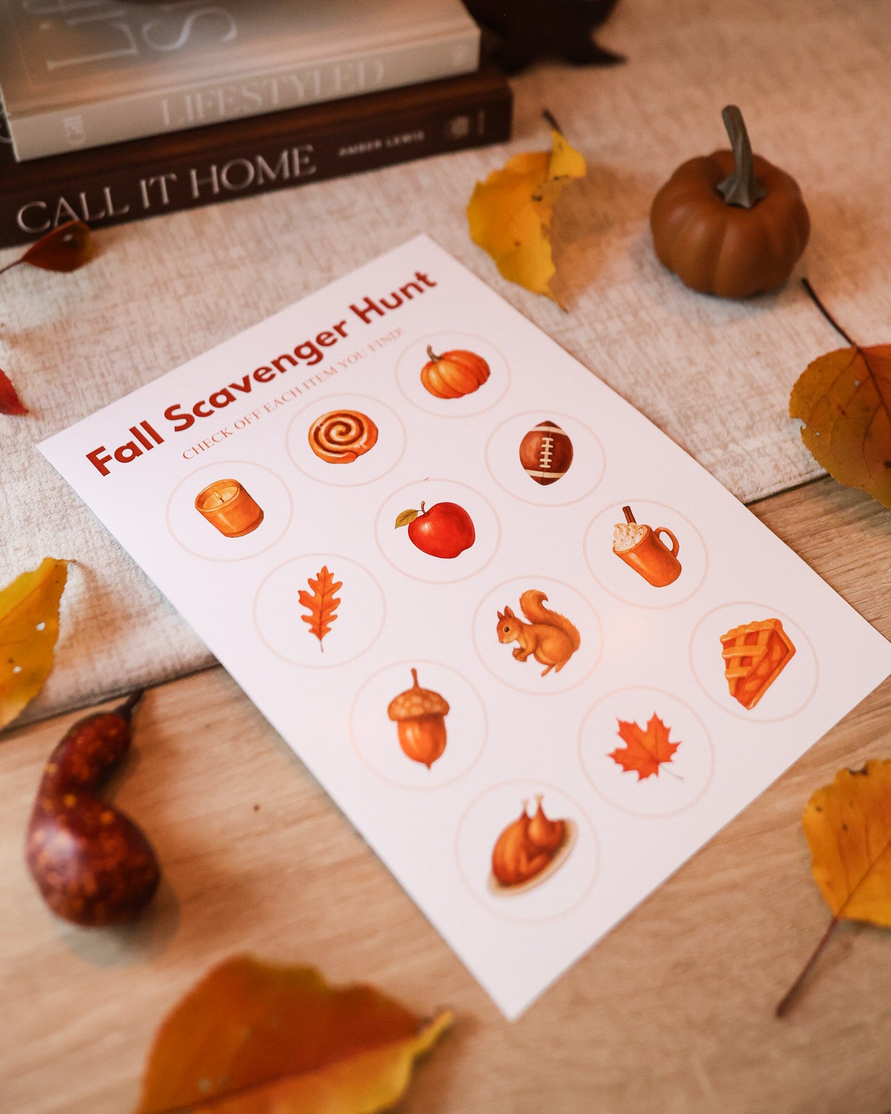 Fall Scavenger Hunt – Printable Activity (8.5x11)