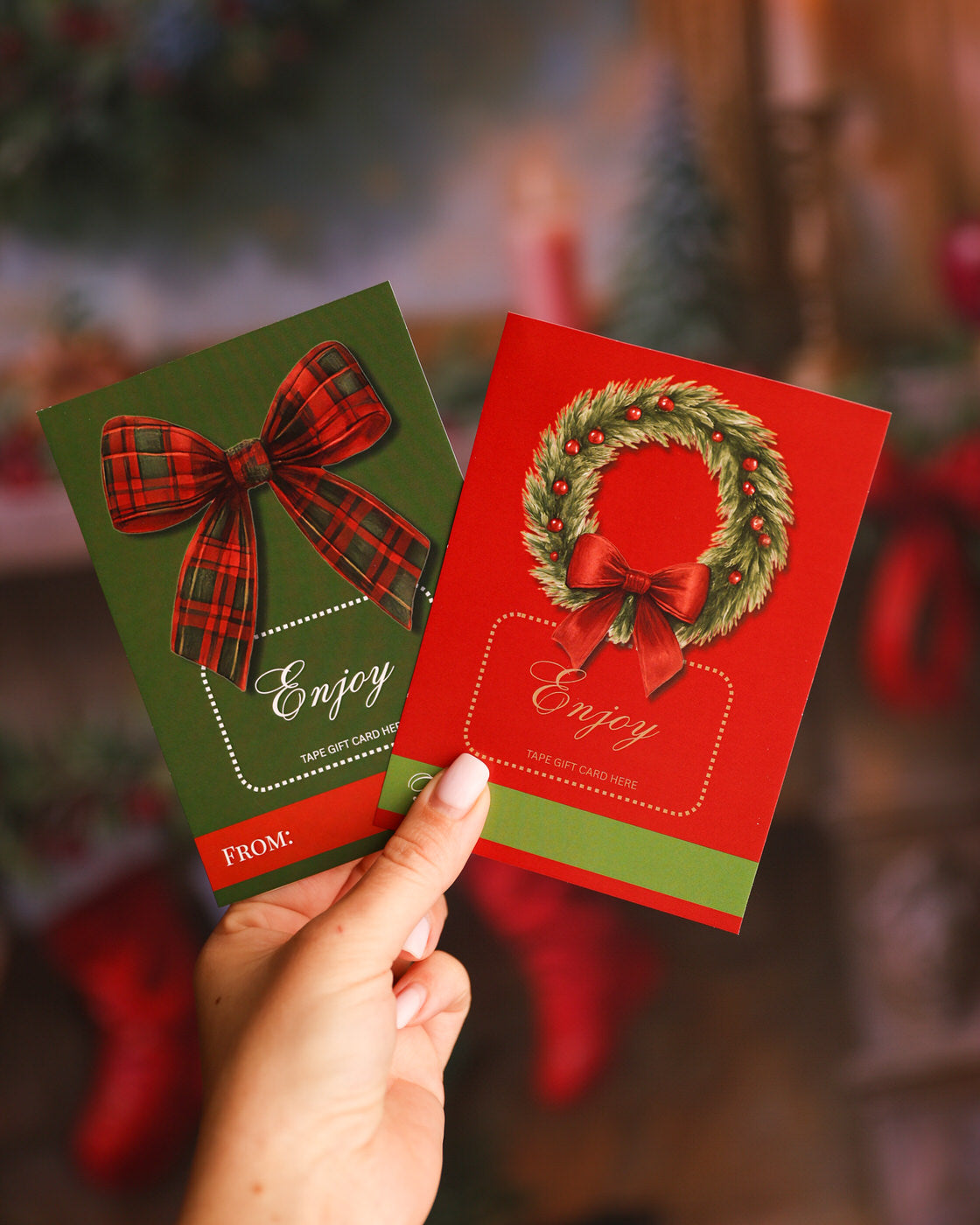 Classic Christmas Gift Card Holders - set of 2