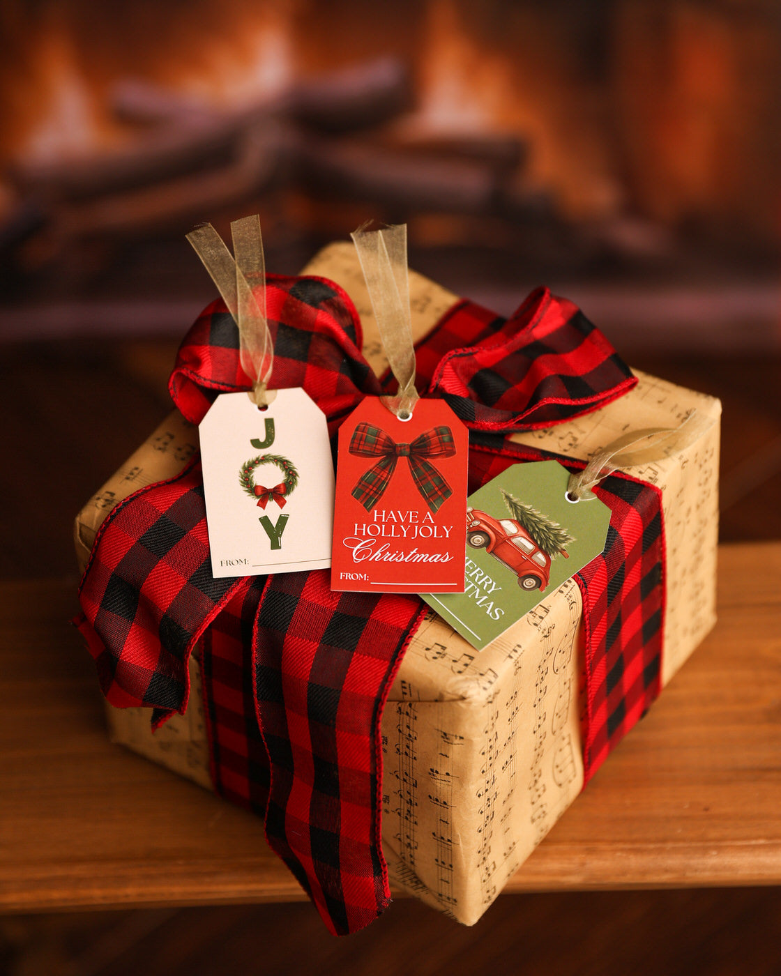 Gift Card Set of 3 - Cozy Christmas Tags