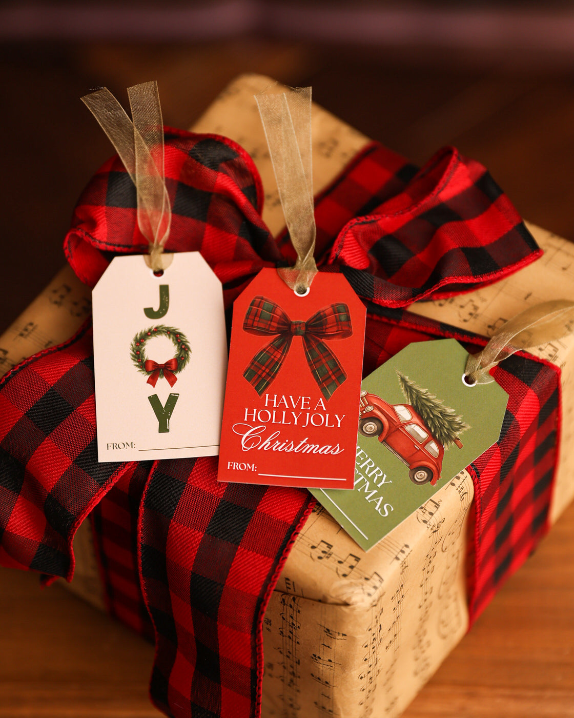 Gift Card Set of 3 - Cozy Christmas Tags