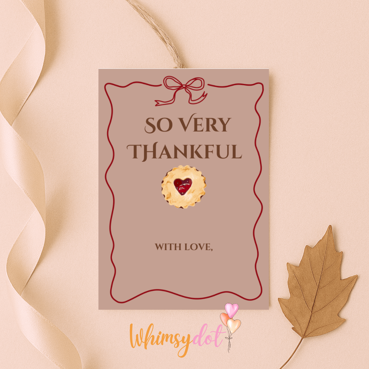 Gift Card - So Very Thankful Cookie Theme