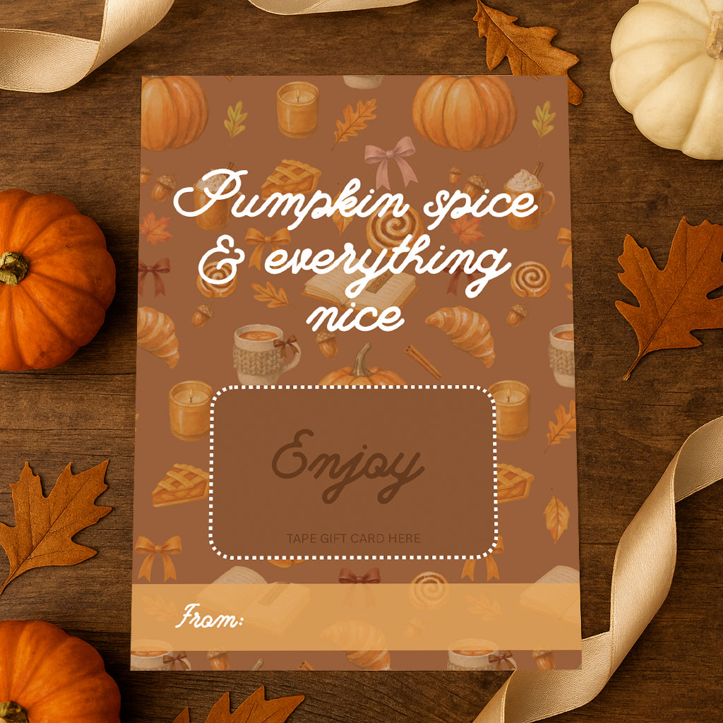 GIFT CARD HOLDER - PUMPKIN & SPICE