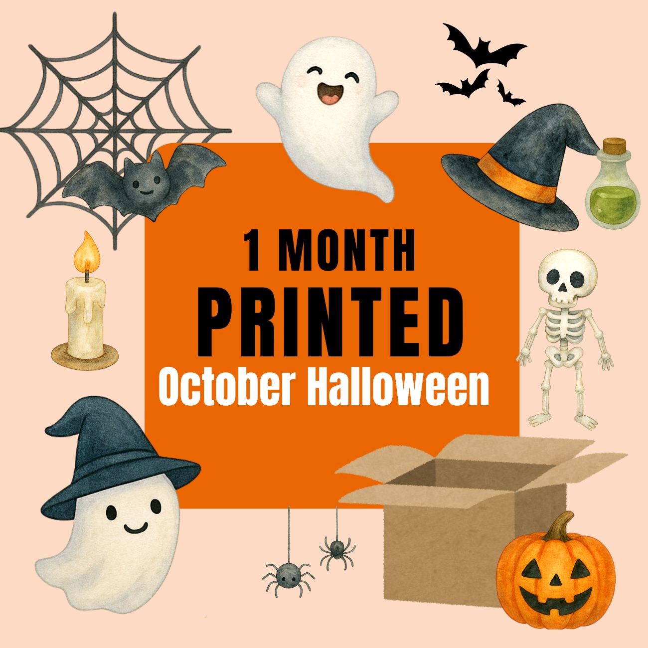 Printed & Shipped  - OCTOBER HALLOWEEN THEME