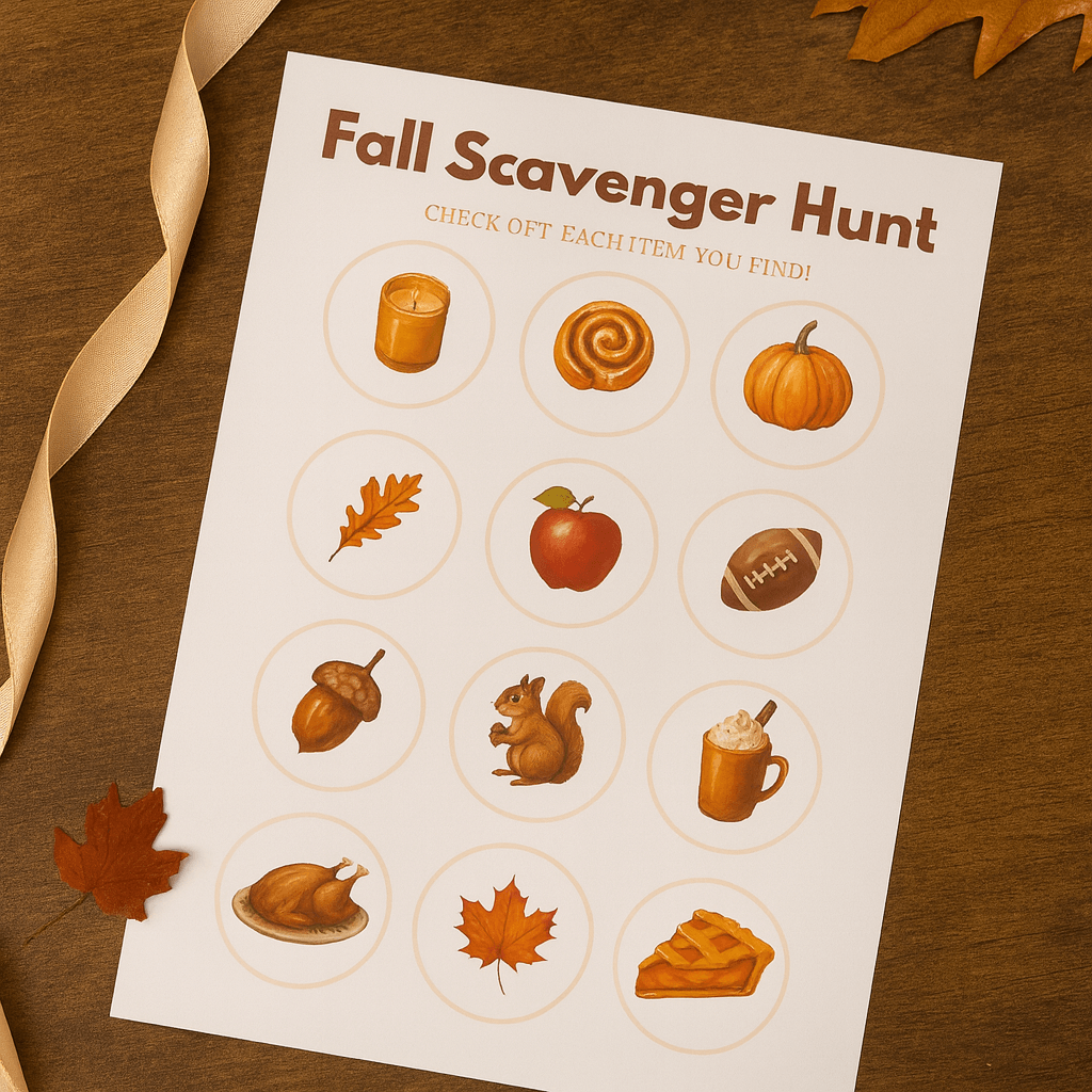 Fall Scavenger Hunt – Printable Activity (8.5x11)
